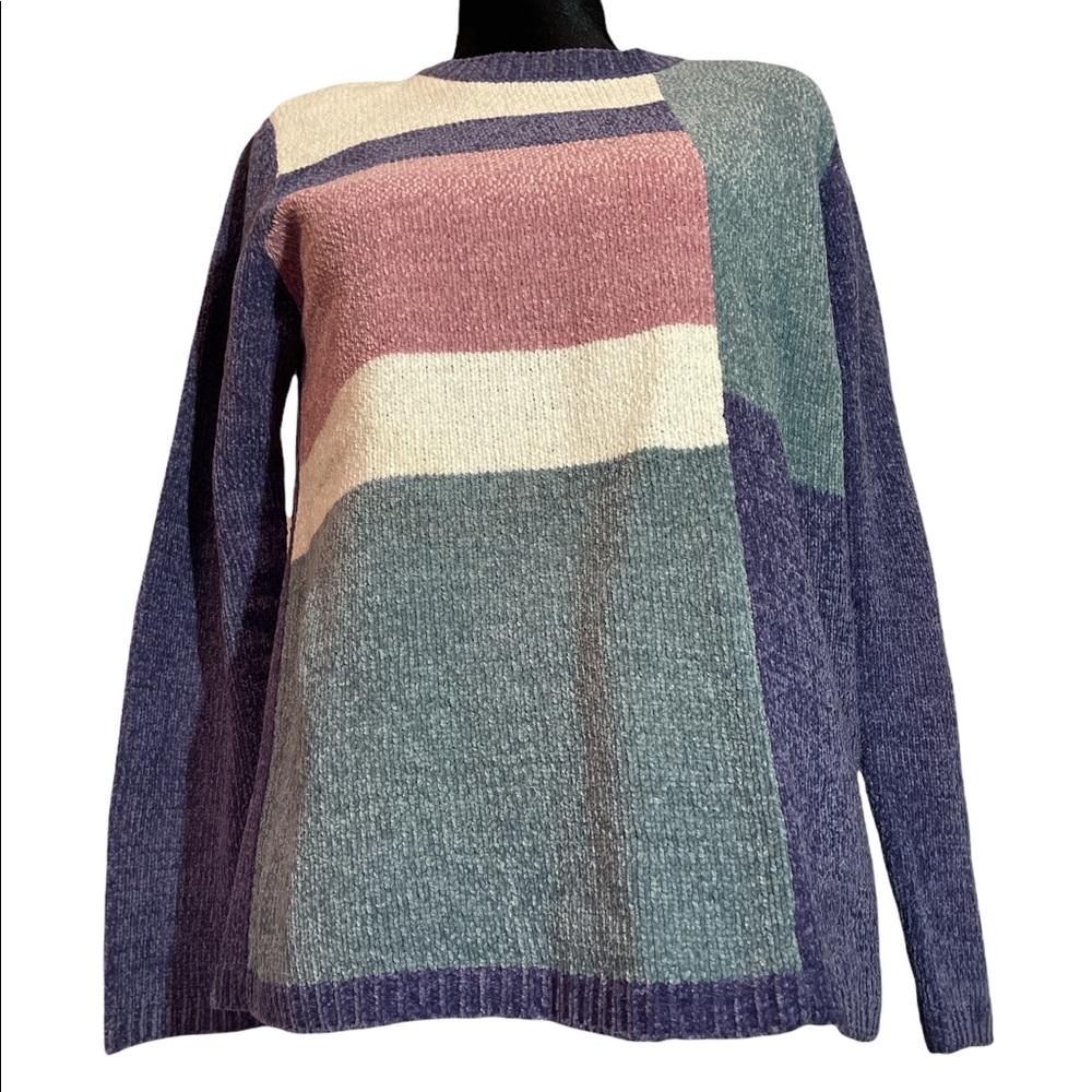 VINTAGE ALFRED DUNNER GEOMETRICAL SWEATER PETITE MEDIUM - Picture 6 of 6